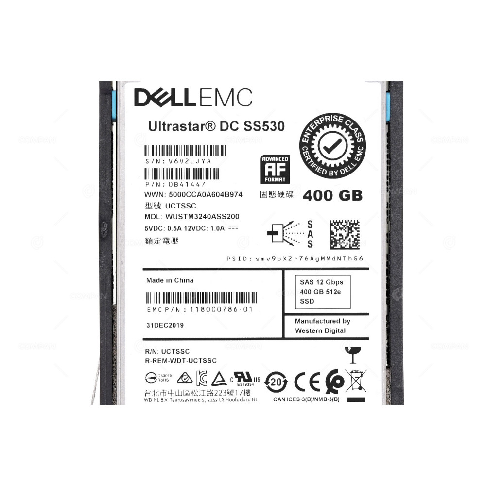 005053269  EMC 400GB 12G SAS 2.5 SFF SSD